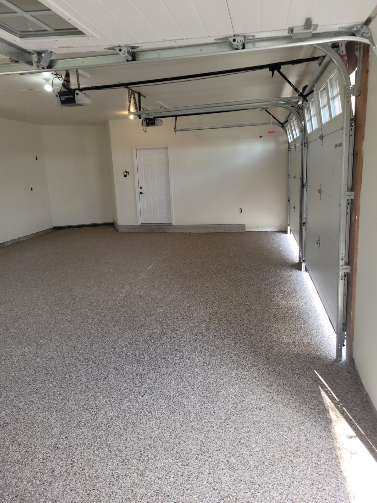 Garage floor epoxy & flake coating — After
